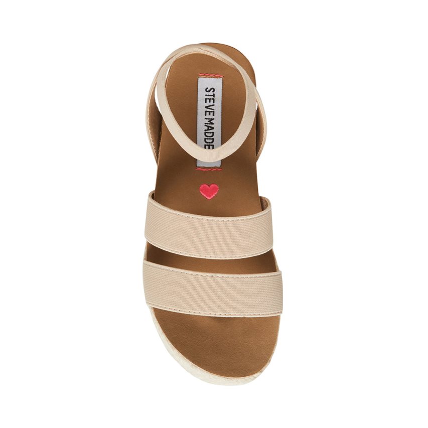 Light Brown Steve Madden Jkimmie Kids' Platform Sandals | PH 4520OGJ